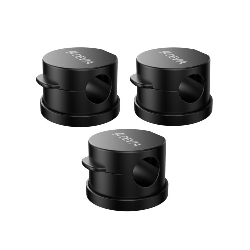 Ensemble de 3 Supports Magnétiques pour Câbles 360° - Noir - DEVIA photo 2
