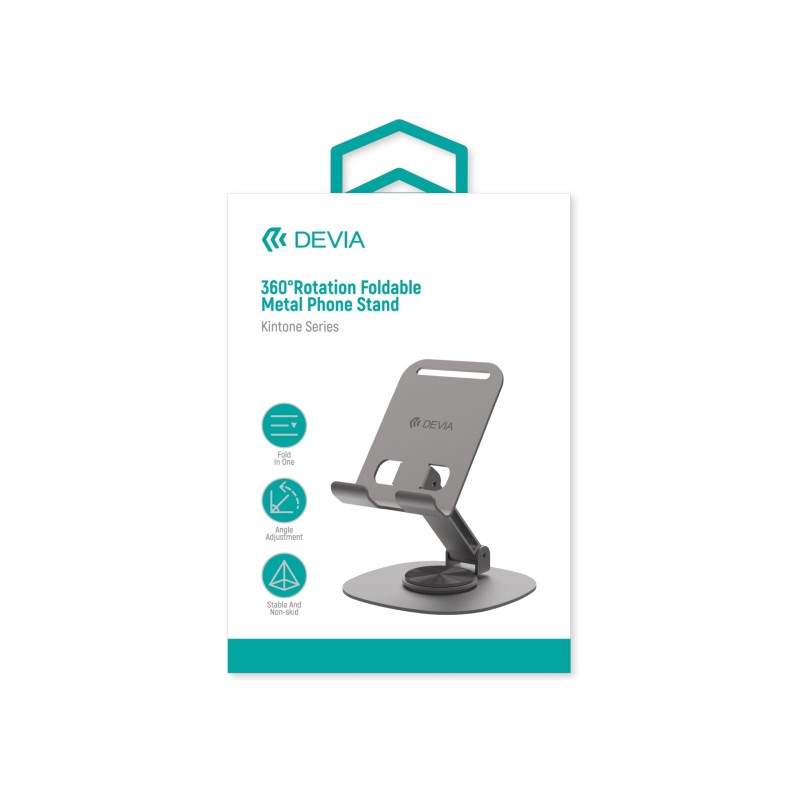 Support de Table Ajustable Kintone Series pour Smartphone - Gris - Devia photo 1