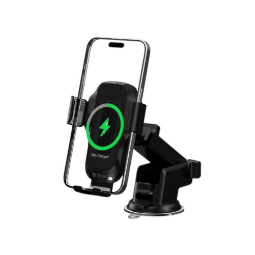Chargeur Sans Fil Magnétique pour Véhicule - Compatible Qi - Noir - Devia photo 1