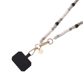 Sangle Allongée 120 Cm Valeria - Support Universel pour Smartphone - Abricot/Bleu/Noir photo 1