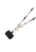 Sangle Allongée 120 Cm Valeria - Support Universel pour Smartphone - Abricot/Bleu/Noir photo 1