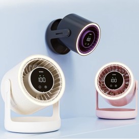 Ventilateur de Bureau Ambiance Lumineuse Hurricane - Blanc - Wiwu photo 1