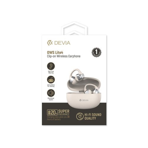 Écouteurs Devia OWS Lite4 - Couleur Beige photo 1