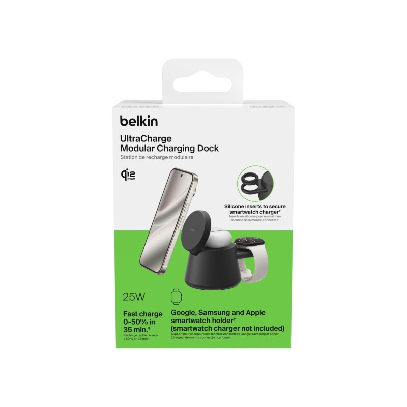 Chargeur Multifonction 3-en-1 Qi2 25W - Noir - Belkin photo 1