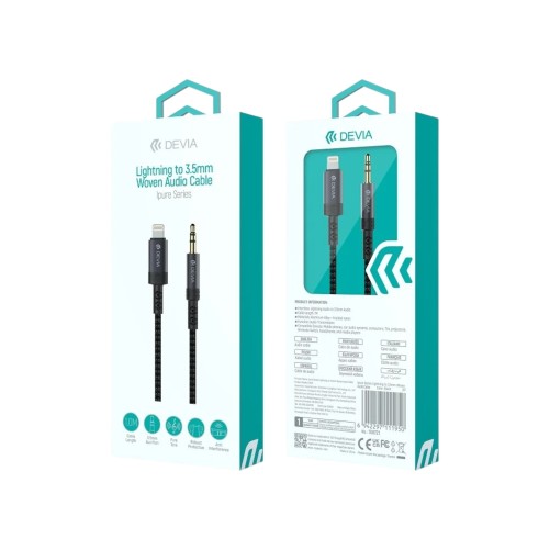 Adaptateur Lightning vers prise jack 3,5 mm pour iPhone - Noir - Devia photo 1