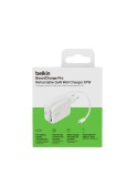 Adaptateur Secteur USB-C GaN 67W avec Câble Rétractable - Belkin photo 1