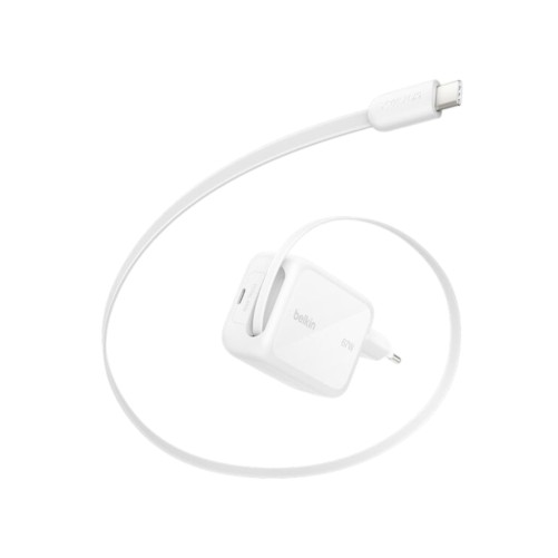 Adaptateur Secteur USB-C GaN 67W avec Câble Rétractable - Belkin photo 3