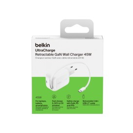 Adaptateur secteur USB-C GaN avec câble rétractable pour appareils USB-C - Belkin photo 1