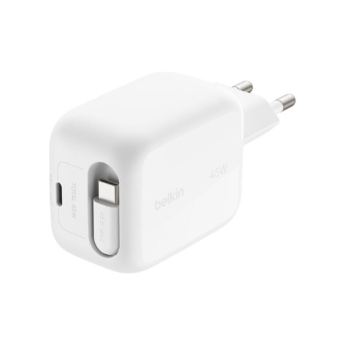 Adaptateur secteur USB-C GaN avec câble rétractable pour appareils USB-C - Belkin photo 2