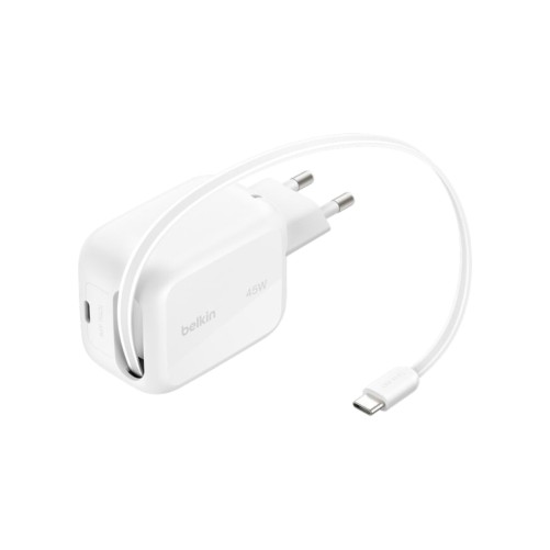 Adaptateur secteur USB-C GaN avec câble rétractable pour appareils USB-C - Belkin photo 3
