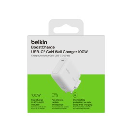Adaptateur secteur GaN USB-C 100W - Blanc - Belkin photo 1