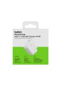 Adaptateur secteur GaN USB-C 100W - Blanc - Belkin photo 1