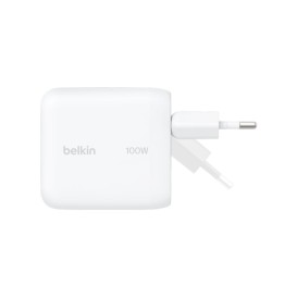 Adaptateur secteur GaN USB-C 100W - Blanc - Belkin photo 1