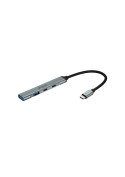 Adaptateur Hub USB-C 4-en-1 pour PC Portable - Anthracite - Devia photo 2