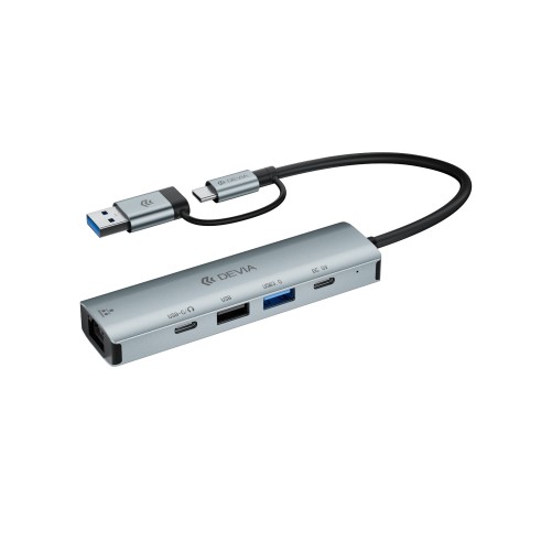 Hub USB-C Série Léopard pour Ordinateur Portable - Anthracite - Devia photo 2