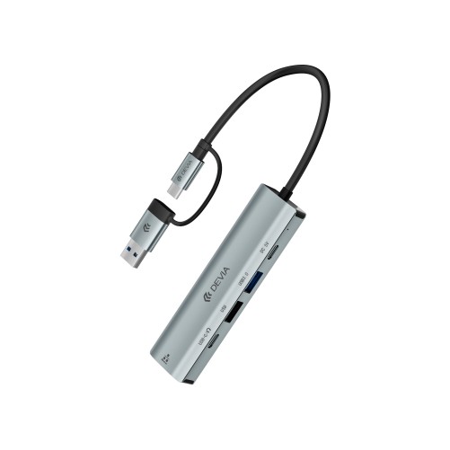 Hub USB-C Série Léopard pour Ordinateur Portable - Anthracite - Devia photo 3