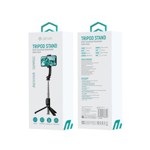 Trépied Bluetooth C10 pour Selfie - Noir - Devia photo 1