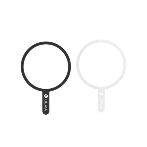 Ensemble de Deux Anneaux MagSafe pour Coque Universelle de Smartphone - Noir et Blanc - Devia photo 2