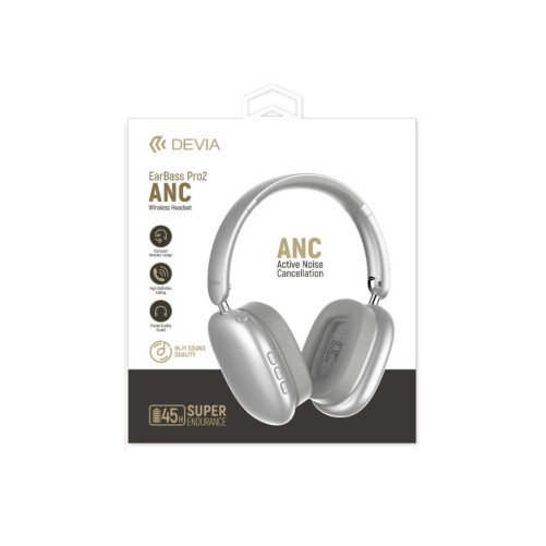 Casque sans fil EarBass Pro2 - Argent - Devia photo 1