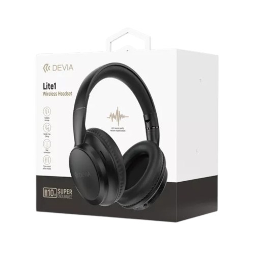 Casque sans fil Lite1 - Noir - Devia photo 1
