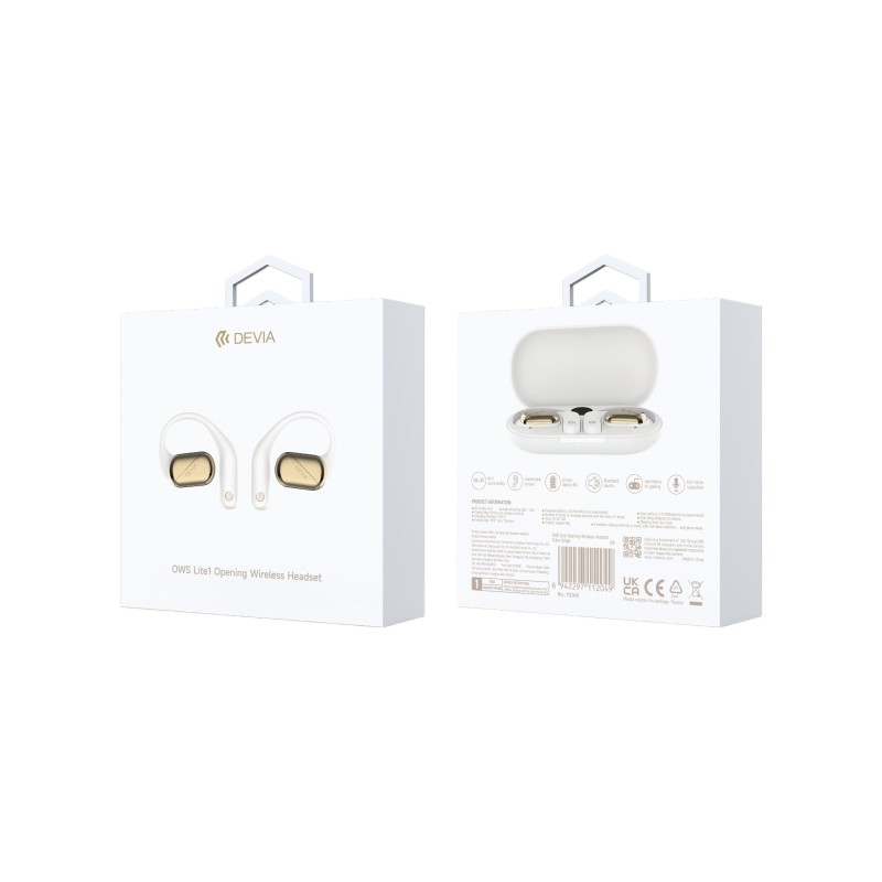 Écouteurs sans fil OWS Lite1 à oreilles ouvertes - Beige - Devia photo 1