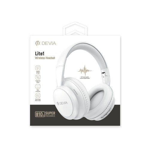 Casque Bluetooth Devia Lite1 - Coloris Blanc photo 1