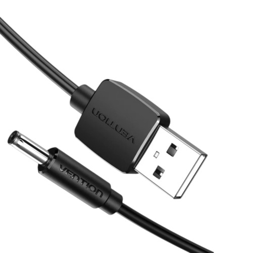 Câble USB-A à Jack DC 3,5 mm - Couleur Noire - Vention photo 1