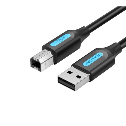 Câble USB 2.0 Mâle A vers Mâle B 0,5m - Noir - Pour Imprimantes et Scanners - Vention photo 2