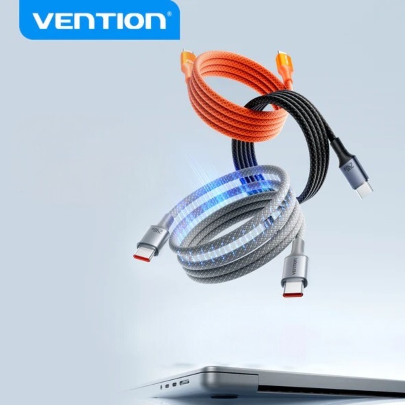 Câble USB-C Magnétique Orange - Vention photo 1