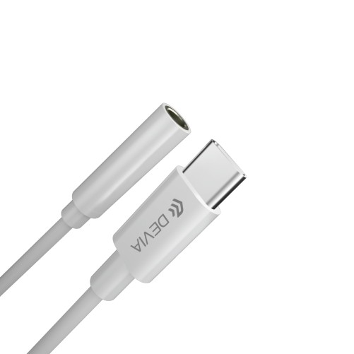Convertisseur Audio USB-C à Jack 3.5mm pour Dispositifs USB-C - Blanc photo 3
