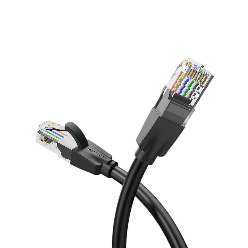 Câble Ethernet UTP Catégorie 6 RJ45 - Noir - Vention photo 1