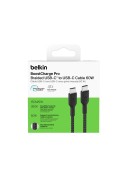 Câble tressé USB-C vers USB-C de Belkin - Noir - Compatible avec appareils USB-C photo 1
