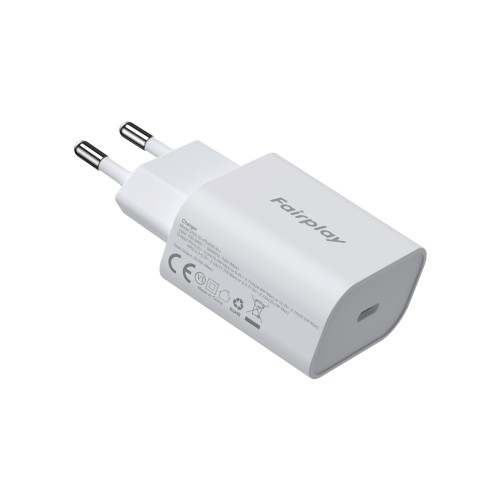 Adaptateur secteur USB-C 25W pour smartphones et tablettes - Blanc photo 3