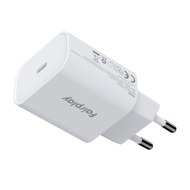 Adaptateur secteur USB-C 25W pour smartphones et tablettes - Blanc photo 4