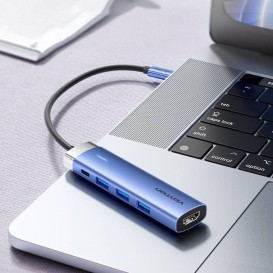Câble Convertisseur USB-C à HDMI - Bleu - Vention photo 1