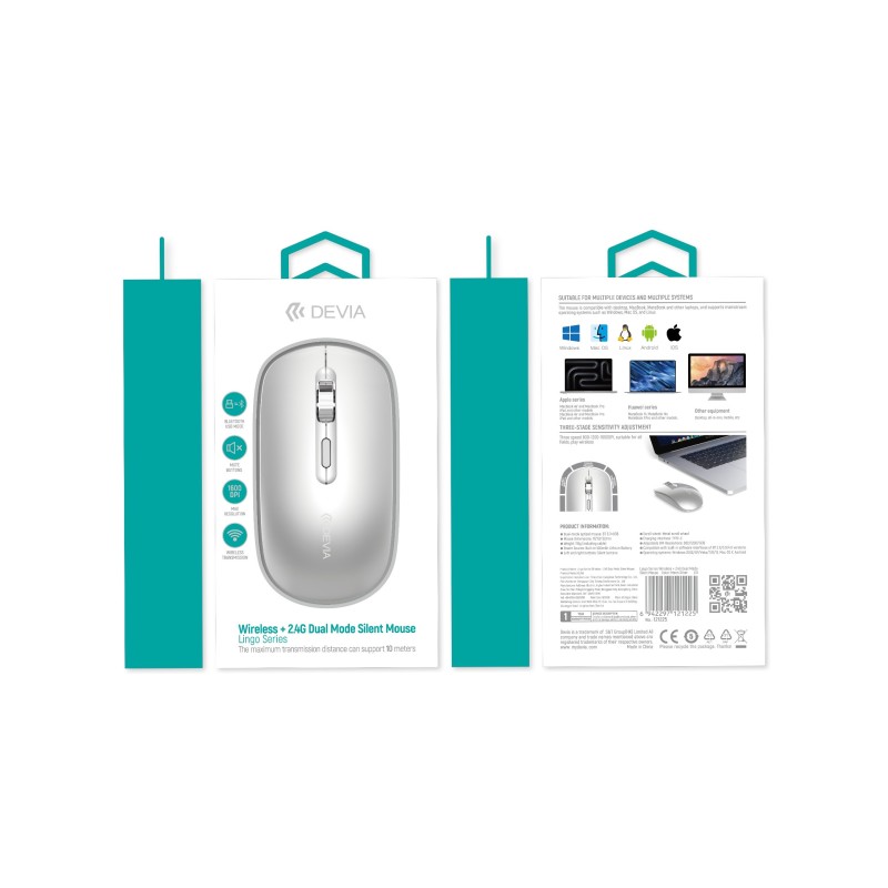 Souris sans fil à double mode - Argent - DEVIA photo 1