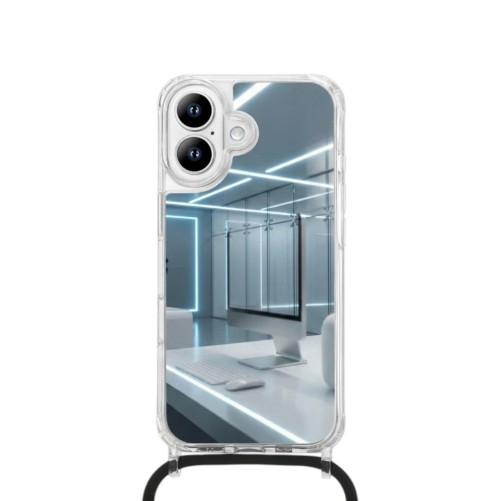 Coque miroir MagSafe avec cordon iPhone 15 - Noir photo 2