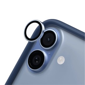 Verre trempé de lentilles iPhone 16, 16 Plus et 17 - Bleu photo 1