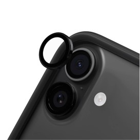 Verre trempé de lentilles iPhone 16, 16 Plus et 17 - Noir photo 1