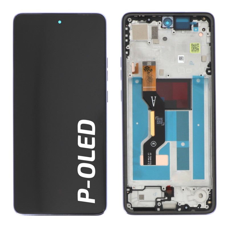 Ecran avec châssis Moto G86 et G86 Power - Officiel reconditionné - Cosmic Sky photo 1