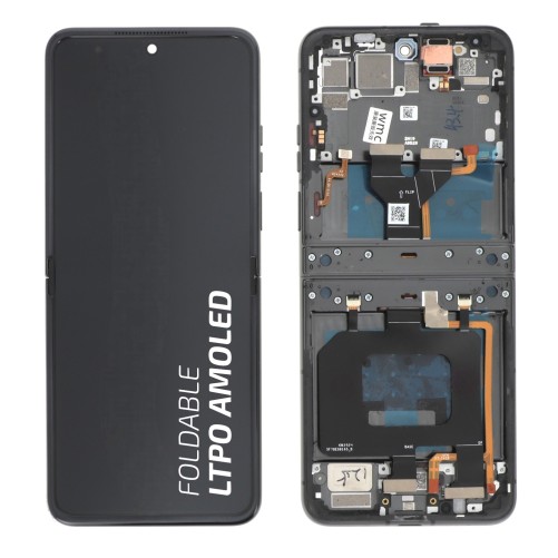 Ecran avec châssis Motorola Razr 50 - Officiel reconditionné - Noir photo 1