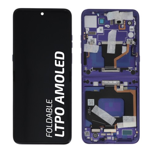 Ecran avec châssis Motorola Razr 70 Ultra - Officiel - Bleu photo 1