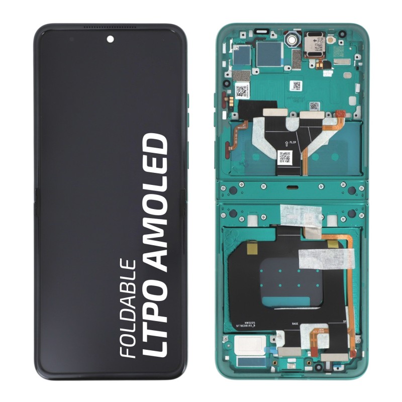 Ecran avec châssis Officiel Motorola Razr 70 - Vert photo 1