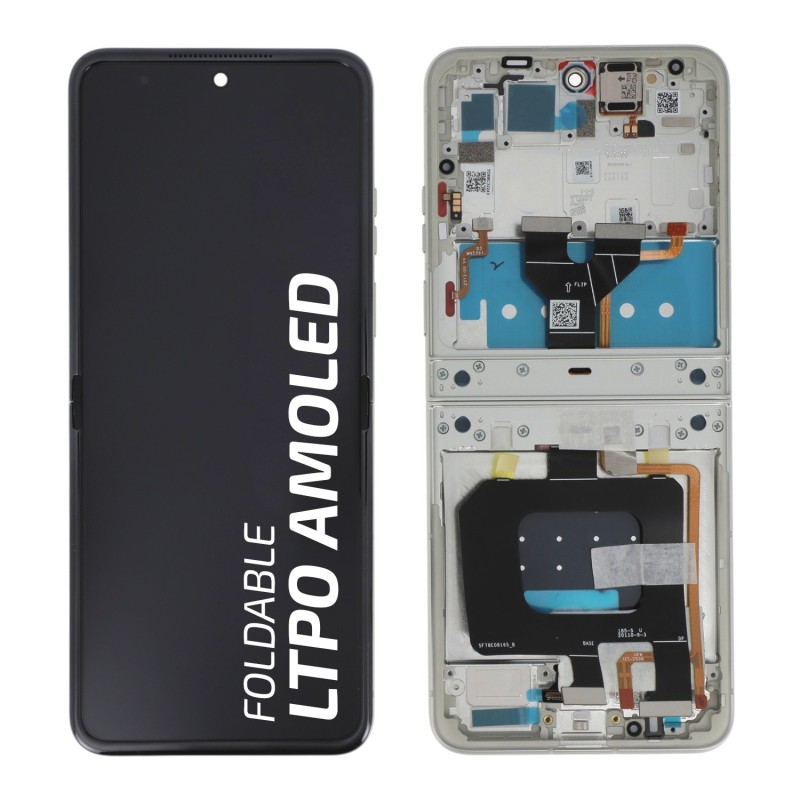 Ecran avec châssis Officiel Motorola Razr 70 - Blanc photo 1