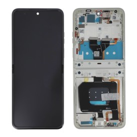 Ecran avec châssis Officiel Motorola Razr 70 - Blanc photo 1