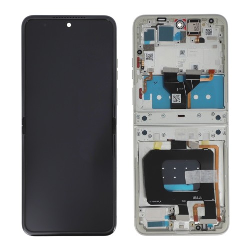 Ecran avec châssis Officiel Motorola Razr 70 - Blanc photo 2