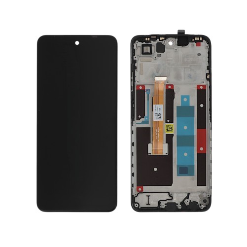 Ecran avec châssis Realme 14X 5G et C75 5G et P3 Lite 5G - Officiel reconditionné - Noir photo 1