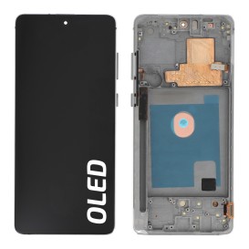 Ecran avec châssis Samsung Galaxy Note 10 Lite - OLED - Argent photo 1