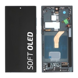 Ecran avec châssis Samsung Galaxy S22 Ultra - Soft OLED - Vert photo 1