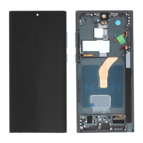 Ecran avec châssis Samsung Galaxy S22 Ultra - Soft OLED - Vert photo 2